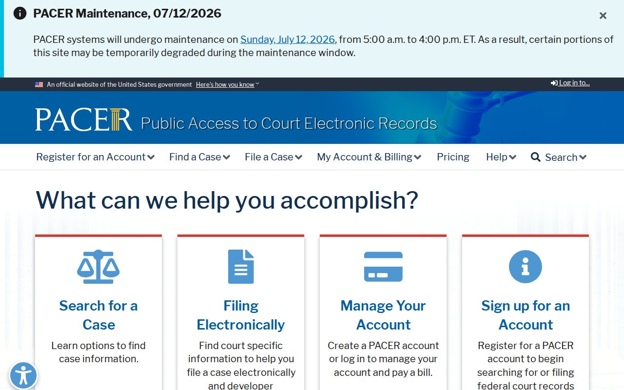New Haven County court records PACER federal public access portal