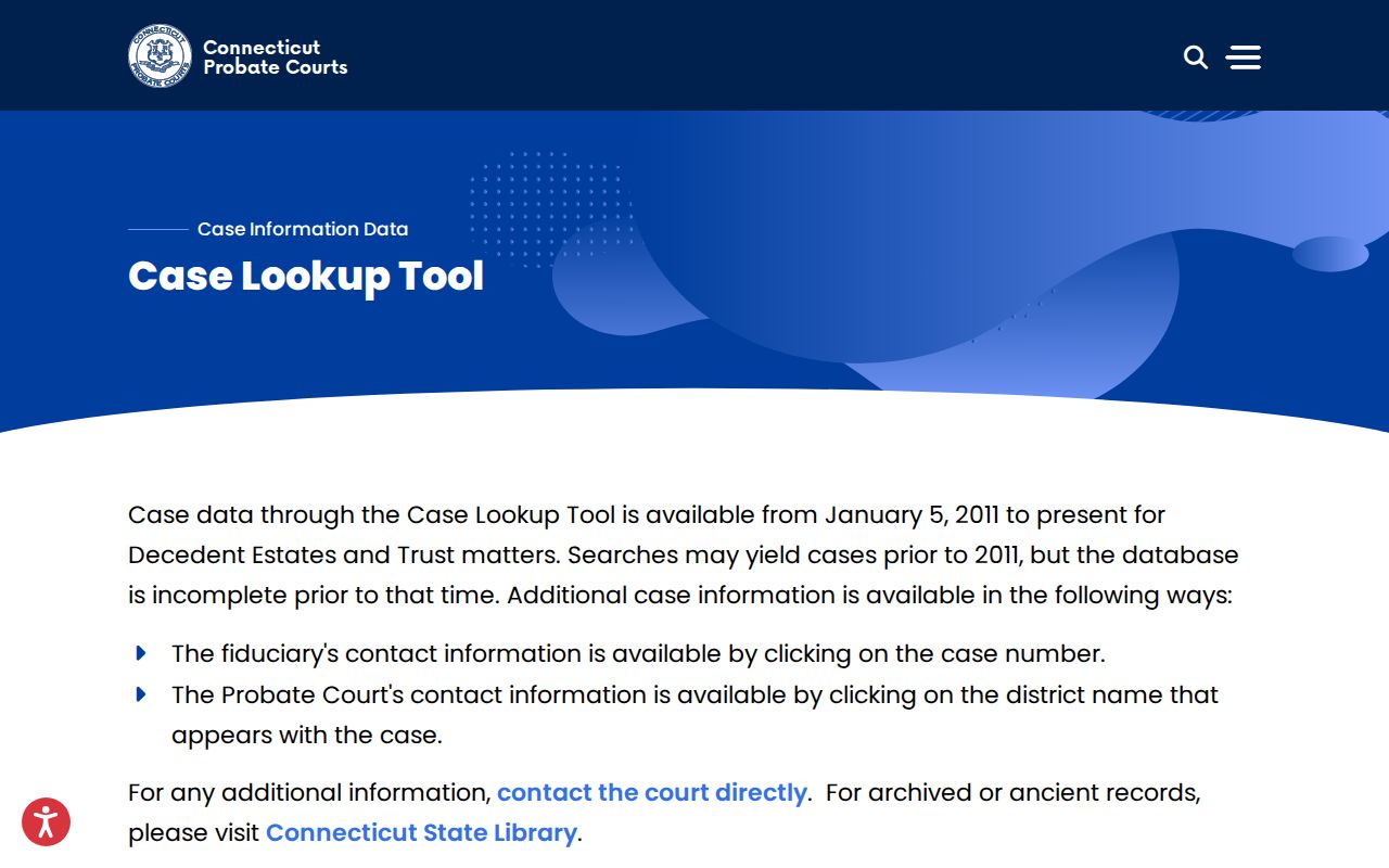 New Haven County probate records Probate Case Lookup